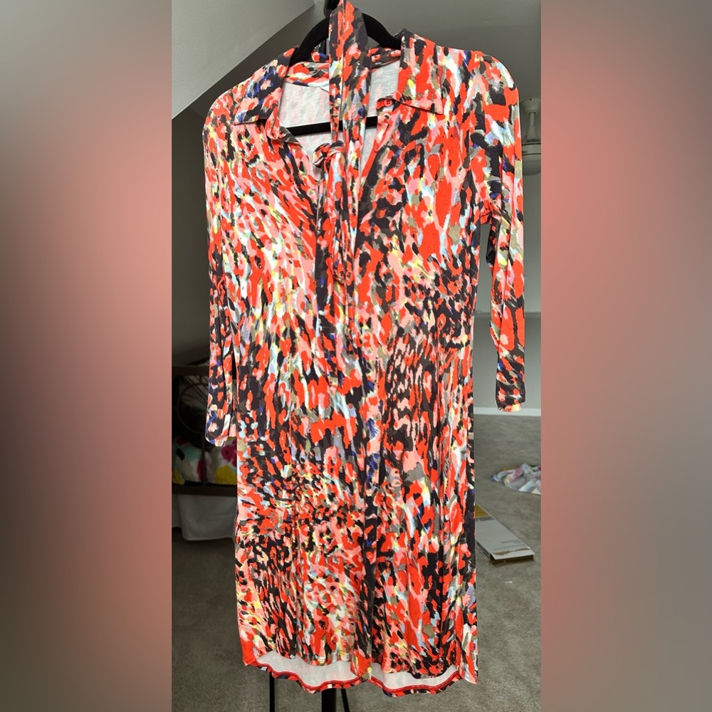 CAbi watercolor dress, size small